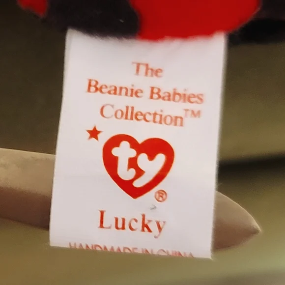 Ty Beanie Baby Lucky Ladybug BUDDY style 4040 Color Red/Black Size 6"X6" NWT - Picture 7 of 9